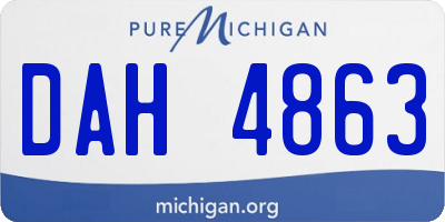 MI license plate DAH4863