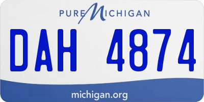 MI license plate DAH4874