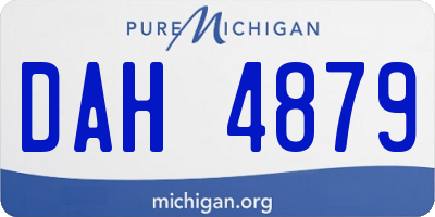 MI license plate DAH4879