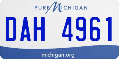 MI license plate DAH4961