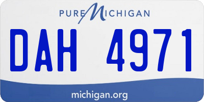MI license plate DAH4971