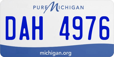 MI license plate DAH4976