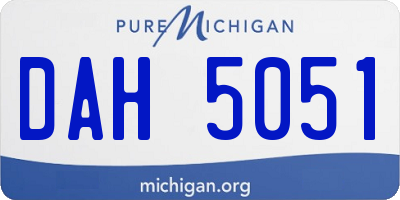 MI license plate DAH5051