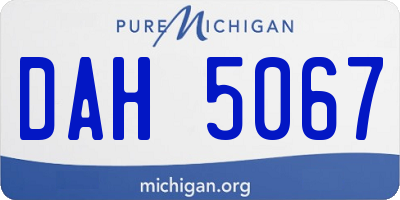 MI license plate DAH5067