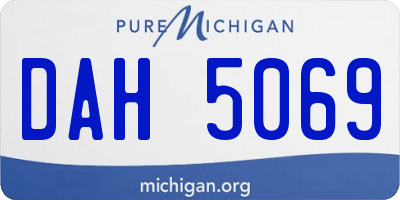 MI license plate DAH5069