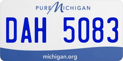MI license plate DAH5083