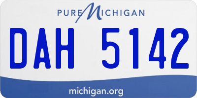 MI license plate DAH5142