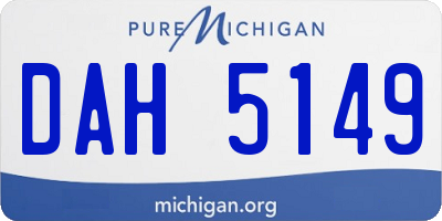 MI license plate DAH5149