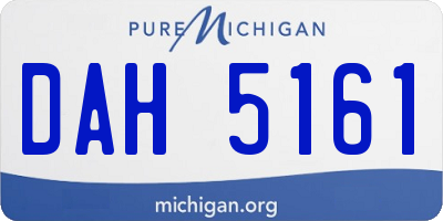 MI license plate DAH5161