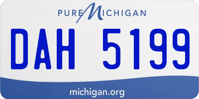 MI license plate DAH5199