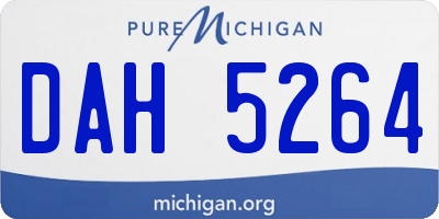 MI license plate DAH5264