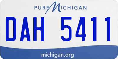 MI license plate DAH5411