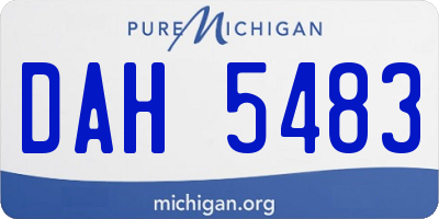 MI license plate DAH5483