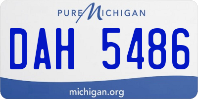 MI license plate DAH5486