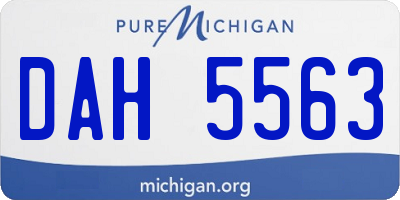 MI license plate DAH5563