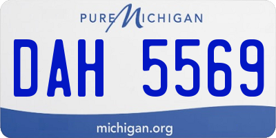 MI license plate DAH5569