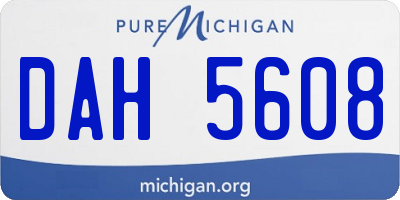 MI license plate DAH5608