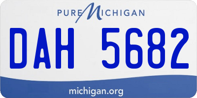 MI license plate DAH5682