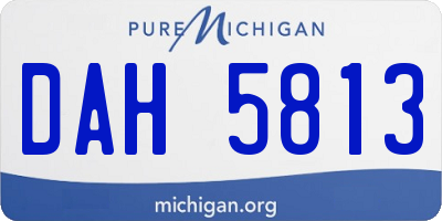 MI license plate DAH5813