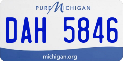 MI license plate DAH5846