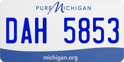 MI license plate DAH5853