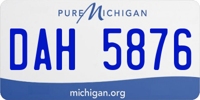 MI license plate DAH5876