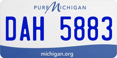 MI license plate DAH5883