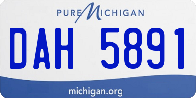 MI license plate DAH5891