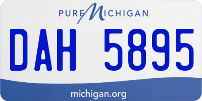 MI license plate DAH5895