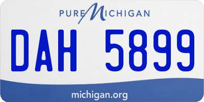 MI license plate DAH5899