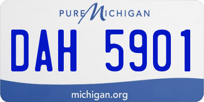 MI license plate DAH5901