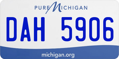 MI license plate DAH5906