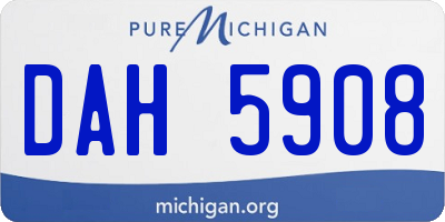 MI license plate DAH5908