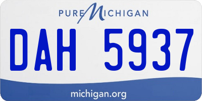 MI license plate DAH5937