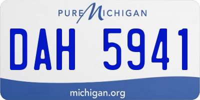 MI license plate DAH5941