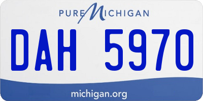MI license plate DAH5970