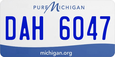 MI license plate DAH6047