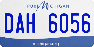 MI license plate DAH6056