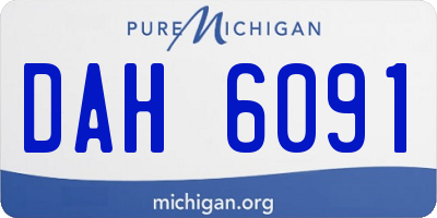 MI license plate DAH6091