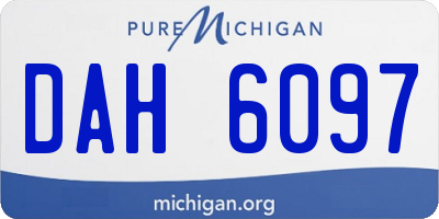 MI license plate DAH6097
