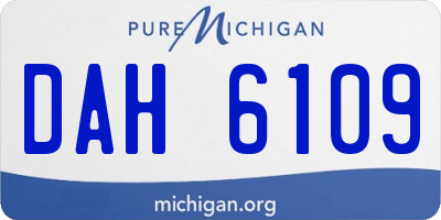 MI license plate DAH6109