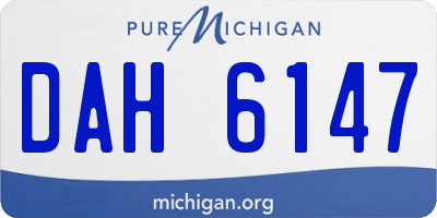 MI license plate DAH6147