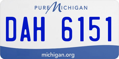 MI license plate DAH6151