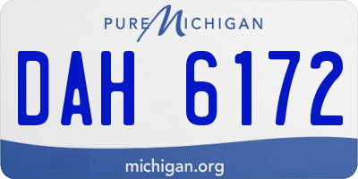 MI license plate DAH6172