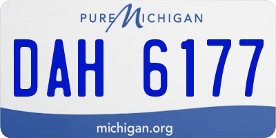 MI license plate DAH6177