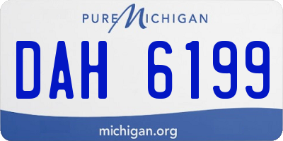 MI license plate DAH6199