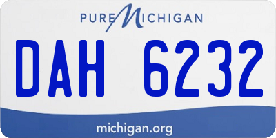 MI license plate DAH6232