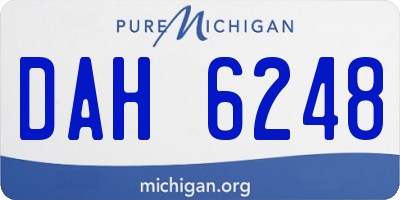 MI license plate DAH6248