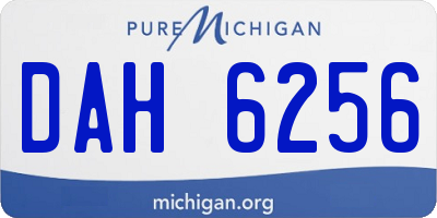 MI license plate DAH6256
