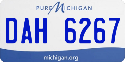 MI license plate DAH6267
